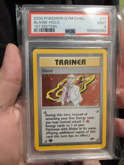 Pokemon Blaine Holo Gym Challenge 17/132 1st Edition PSA 9 Mint - Image 1