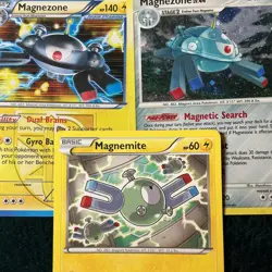 Nintendo Pokemon TCG Magnezone & Magnemite 3x Lot 46/135 5/100 52/162 - Image 1