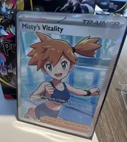 Misty’s Vitality 111/084 Full Art Pitch Black Pokemon TCG NM - Image 1