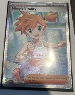 Misty’s Vitality 111/084 Full Art Pitch Black Pokemon TCG NM - Image 2