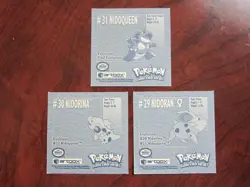NIDOQUEEN 31 NIDORINA 30 NIDORAN 29 POKEMON ARTBOX 3 STICKER LOT 1999 NM - Image 2