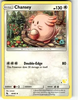 Chansey - 46/68 (#5 Pikachu Stamped) 046/068 Battle Academy Pokemon NM Fast Ship - Image 1