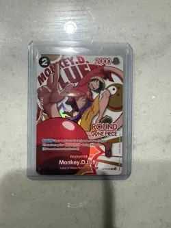 Monkey D. Luffy One Piece Card Game Round 1 promo English LP (See description) - Image 1