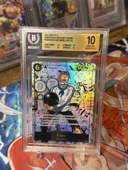 One Piece OP-15 Adventure on Kami's Island Koby 🔥 MANGA (ENG) #EB04-044 BGS 10 - Image 1