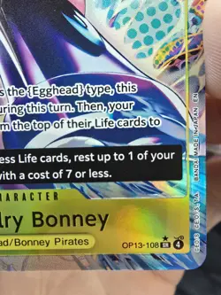 Jewelry Bonney OP13-108 Alternate Alt Art SR NM One Piece Carrying On His Will - Image 4