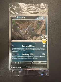 Gamestop Zarude Holo Promo Pokemon Card Pitch Black Release SEALED - Image 1