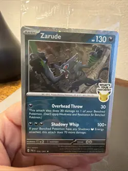 Gamestop Zarude Holo Promo Pokemon Card Pitch Black Release SEALED - Image 3