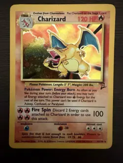 1999-2000 Pokemon TCG Charizard Base Set 2 Holo Rare Card 4/102 - Image 1