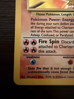 1999-2000 Pokemon TCG Charizard Base Set 2 Holo Rare Card 4/102 - Image 5