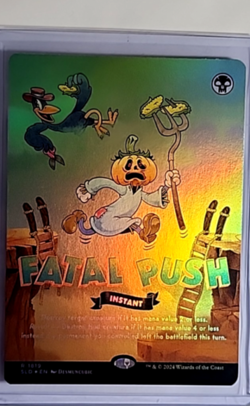 Magic The Gathering SLD Secret Lair Drop Poster Borderless Foil #1819 Fatal Push - Image 1