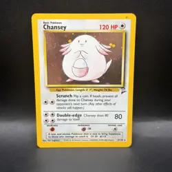 Chansey - 3/130 - Pokemon Base Set 2 Holo Rare Card WOTC D - Image 1