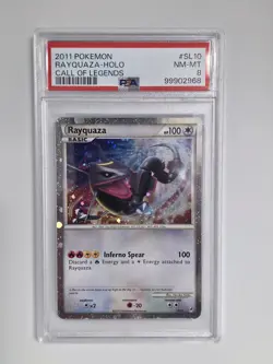 2011 Pokemon Call of Legends #SL10 Rayquaza Holo Card PSA 8 - Image 1