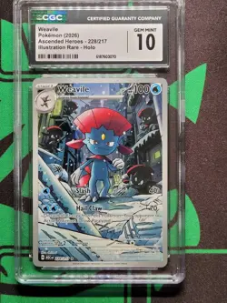 Weavile #228/217 Ascended Heroes Holo CGC 10 Pokemon Card *AE - Image 3