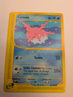 E-Reader Corsola 102/165 Expedition Miki Tanaka Pokemon TCG Card - Image 1