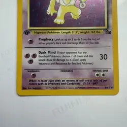 Pokemon TCG Hypno 1st Edition Holo Card Fossil Rare, 8/62 - Image 3