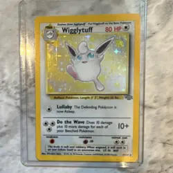 Vintage Pokemon Wigglytuff 16/64 Jungle Holo Rare Card 1999 Unlimited WOTC - Image 1