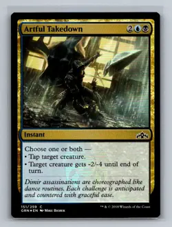 151 Artful Takedown NM Guilds of Ravnica Foil - Image 1