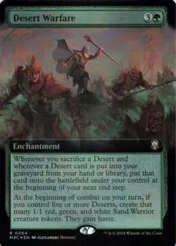 MTG Desert Warfare (Extended Art) (Ripple Foil) Foil NM MH3 Commander - Image 1