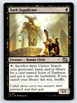 Dark Supplicant 418 Uncommon Foundations Jumpstart Magic: The Gathering - Image 1