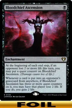1x - Bloodchief Ascension - FOIL #139 - Commander Masters - NM MTG - Image 1