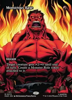 Monstrous Rage - Extended Art MAR NM MTG - Image 1
