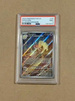 Pokemon TCG 2023 Paradox Rift Espathra #197/182 Holo Illustration Rare PSA 9 - Image 1