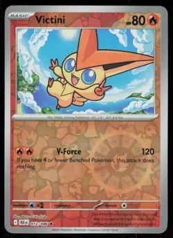 Victini 012/086 Rare Black Bolt Pokemon Reverse Holo Near Mint - Image 1