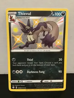 Thievul SV082/SV122 Pokemon Shining Fates Shiny Holo Rare - Image 1
