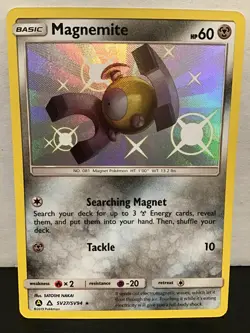 Magnemite SV27/SV94 Pokemon Hidden Fates Shiny Holo Rare - Image 1