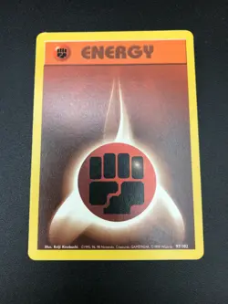 Fighting Energy 97/102 Common Base Set Unlimited Pokemon NM 1999 Vintage WOTC A - Image 1