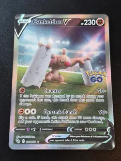 Conkeldurr V 074/078 Holo Ultra Rare Pokemon GO Pokemon NM - Image 1