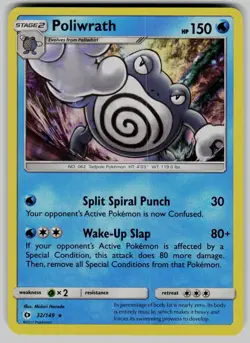 Poliwrath 32/149 Holo Holo Rare SM Base Set Pokemon Holo Near Mint - Image 1