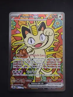 Pokemon Meowth ex 121/088 SIR Perfect Order Full Art Holo NM ENGLISH - Image 1