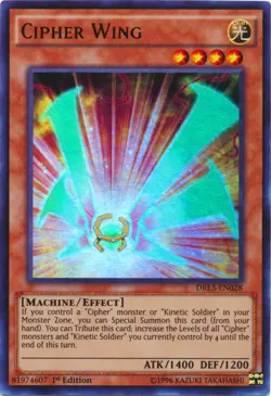 Cipher Wing - DRL3-EN028 - Ultra Rare - 1st Edition - Lightly Played - Image 1