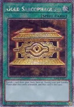 Yugioh - Gold Sarcophagus (Platinum Secret Rare) (1st Edition) - RA02-EN052 (P) - Image 1