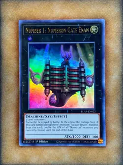 Yugioh Number 1: Numeron Gate Ekam BLAR-EN022 Ultra Rare 1st Ed NM - Image 1