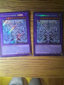 Yugioh! 2x Hyperinvoked Aeon CORI-EN033 Secret Rare 1st Ed NM - Image 1