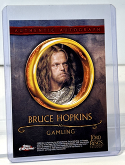2004 Topps Lord of The Rings Trilogy Chrome Bruce Hopkins Gamling Autograph Card - Image 2
