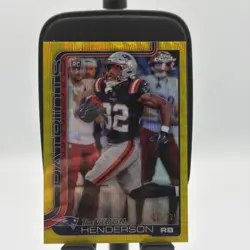 2025 Topps Chrome TreVeyon Henderson Rookie RC Yellow Wave Refractor #/275 - Image 1