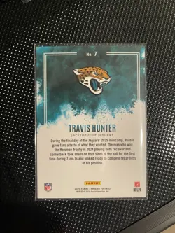2025 Panini Phoenix - Color Blast Travis Hunter #7 (RC) - Image 2
