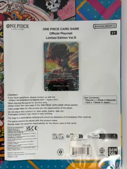 One Piece Card Game Official Playmat Vol.5 English Luffy Promo Sealed In Hand - Image 2