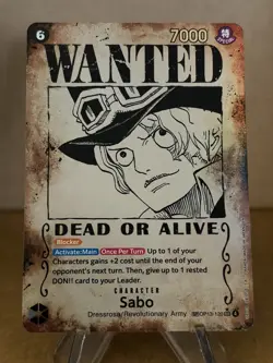 One Piece Carrying on His Will Sabo Wanted Poster OP13-120 Alt Art - Image 1