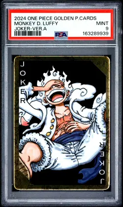 2024 ONE PIECE GOLDEN PLAYING CARDS THE STRAW HAT CREW MONKEY D. LUFFY PSA 9 - Image 1