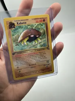 1st Edition Kabuto 50/62 Fossil Set Rare Vintage 1999 Pokemon Card - LP - Image 2