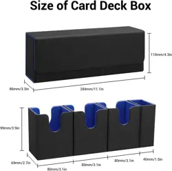 4 in 1 Commander Deck Box with Dice Tray for MTG - Trading Card Storage Box Hold - Image 3