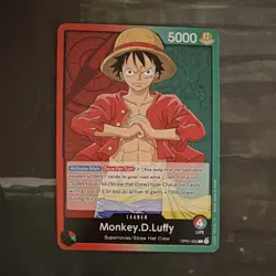 One Piece Card Game Monkey D. Luffy OP01-003 Romance Dawn Leader PRE ERRATA - Image 1