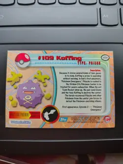 Topps TV Animation Edition Koffing #109 Foil English Pokemon Card 1999 - Image 4