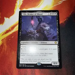 MTG - Vilis, Broker of Blood. Core Set 2020. Rare - Black Legendary Creature. - Image 1