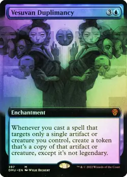 Magic The Gathering MTG VESUVAN DUPLIMANCY EXTENDED ART FOIL Dominaria United NM - Image 1
