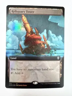 MTG ~ Reliquary Tower ~ Borderless FOIL - CMR 710 ~ NM - Image 1